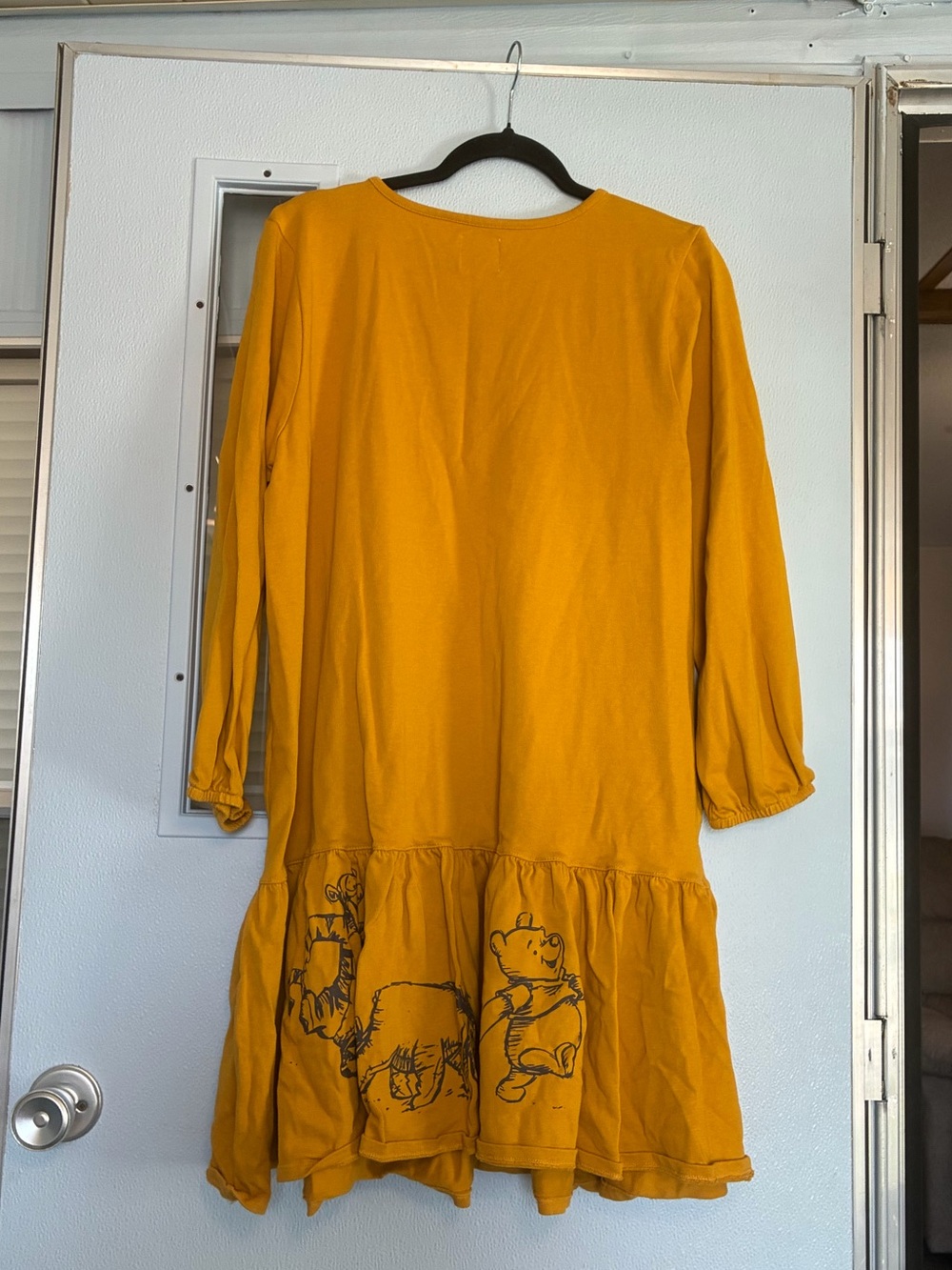 Disney Sweatshirt Style Dress Mustard Yellow Winnie the Pooh Women's XL - Picture 6 of 9